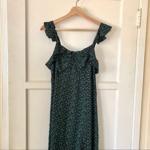 Green Polkadot Midi Dress
